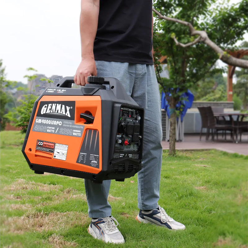 Genmax GM4000iSAPC 4000 Watt Gasoline Inverter Generator ultra-quiet145cc Engine EPA & CARB Compliant, Eco-Mode Feature