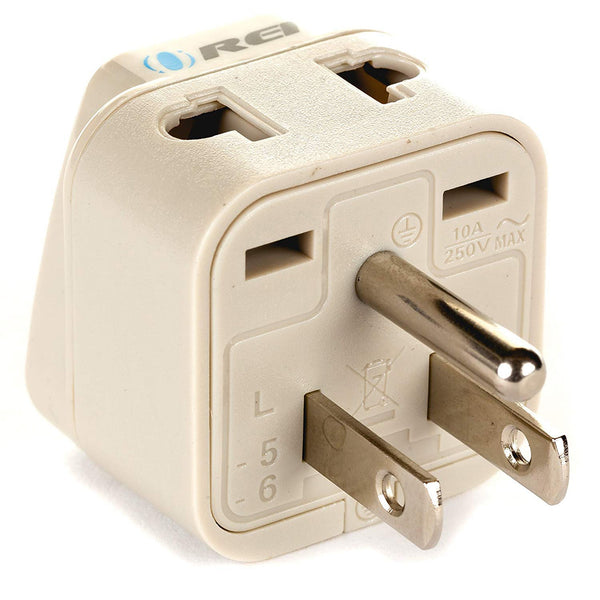 Adaptador de viaje para Japón y Filipinas - 2 en 1 - Tipo B - Diseño compacto (DB-5)