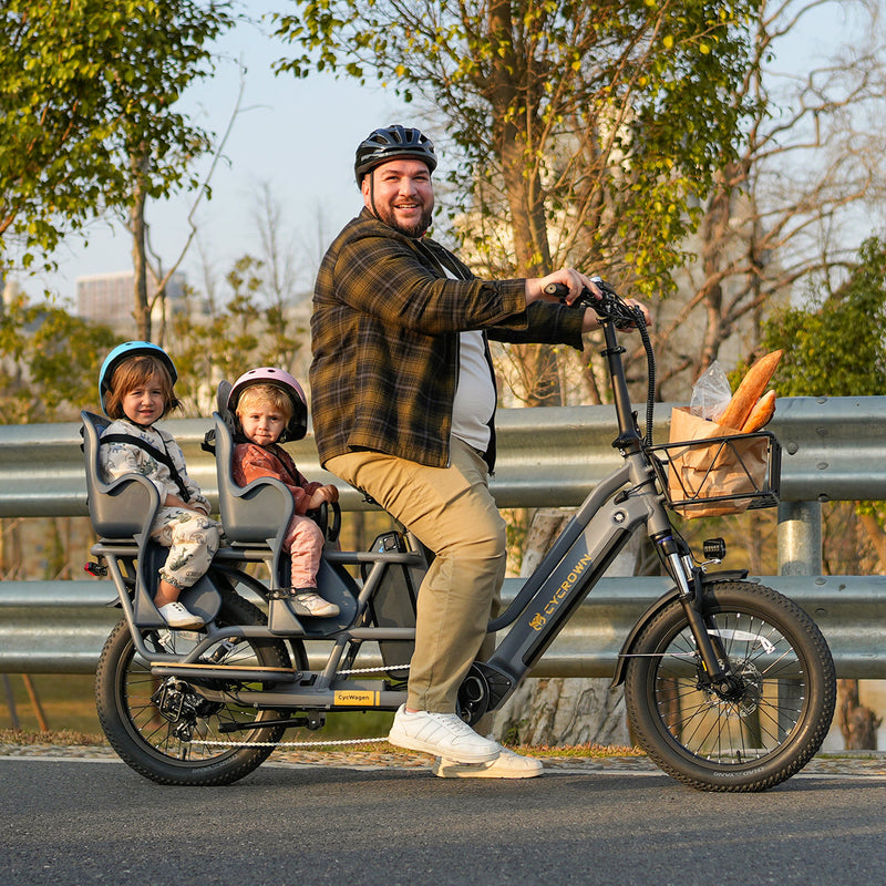 CycWagen Dual Battery Longtail Cargo Ebike