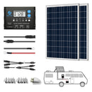 Kits de paneles solares para vehículos recreativos ACOPOWER de 200 W y 12 V, controlador de carga PWM de 20 A 