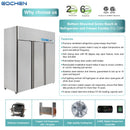 Commercial Fridge and Freezer Combo, EQCHEN 72" 3 door Reach-In Commercial Refrigerator and Freezer Combination