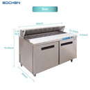 EQCHEN 60 Inch Sandwich Prep Table Refrigerator