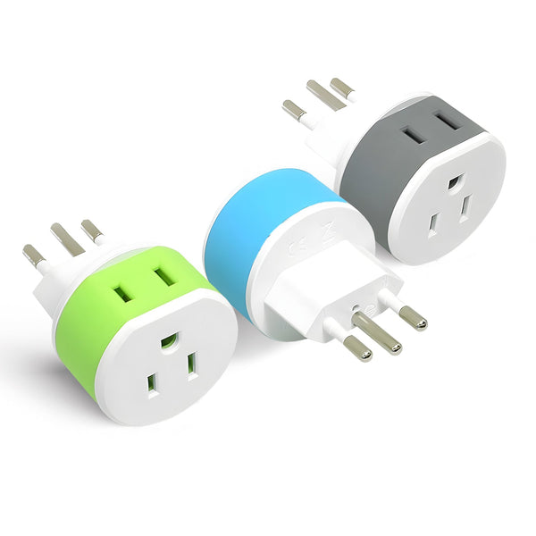 Adaptador de viaje para Brasil - 2 en 1 - Tipo N - Diseño compacto (US-11C)
