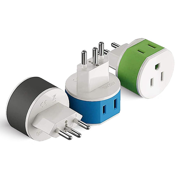 Adaptador de viaje para Suiza - 2 en 1 - Tipo J - Diseño compacto (US-11A)