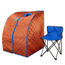 Durasage Health - Sauna de interior portátil grande de iones negativos con bajo EMF, silla y reposapiés calefactado incluidos - Cobre