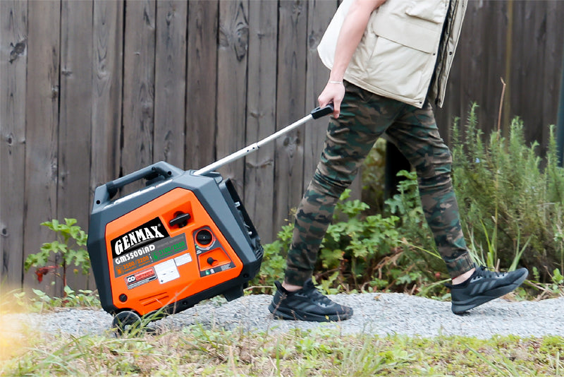 Genmax GM3500iAD Portable Inverter Generator, 3500W Super Quiet Gas or Propane Powered Engine with Parallel Capability
