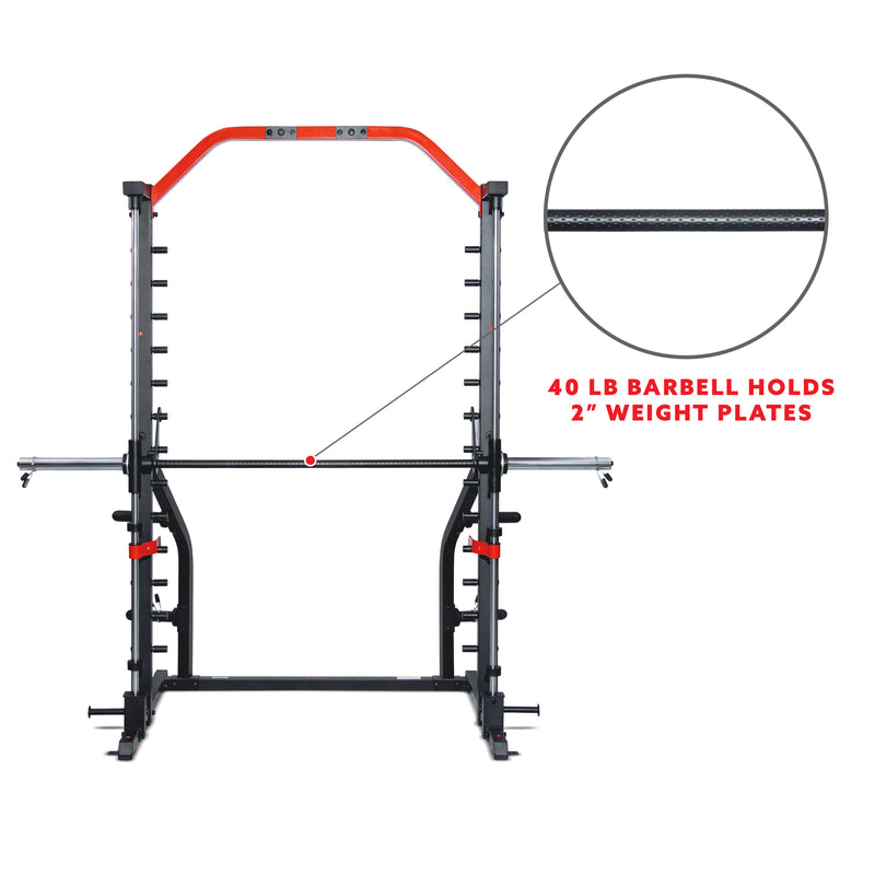 Rack para sentadillas con máquina Smith de Sunny Health &amp; Fitness Serie Essential II – SF-XF920021