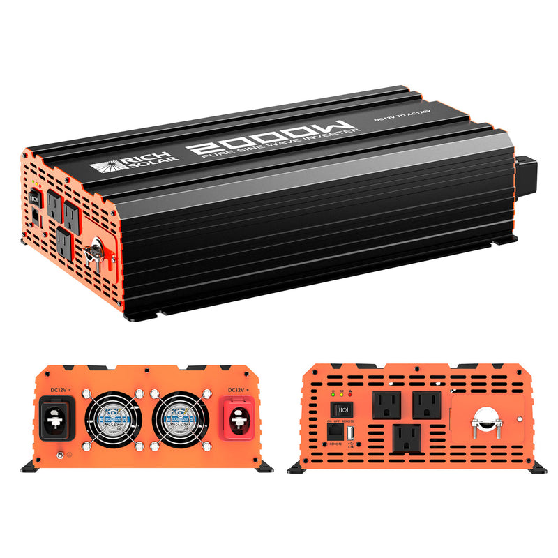 Rich Solar NOVA PURE 2K | 2000 Watt (2kW) 12 Volt Industrial Pure Sine Wave Inverter