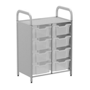 Unidad de inicio de 8 bandejas profundas de nivel bajo personalizadas Gratnells Callero de 16,9 x 27,2 x 38,8 pulgadas