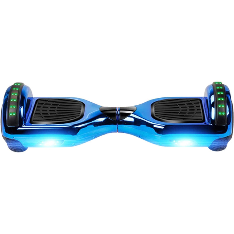 GlareWheel Hoverboard with Lights and Bluetooth Speaker - Blue