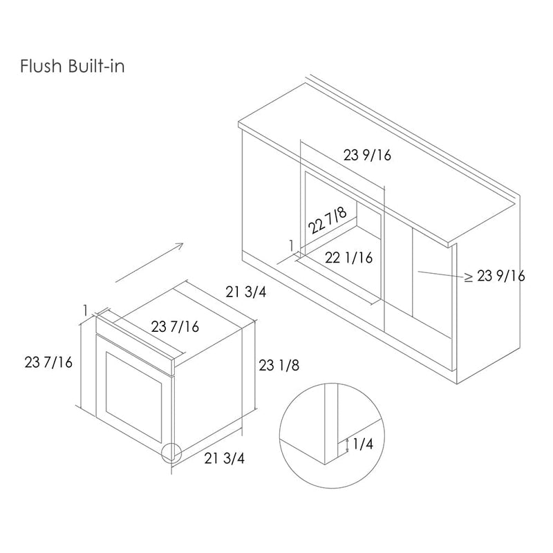 FOTILE - 24" Built-In Tempered Glass Convection Oven | KSG7003A