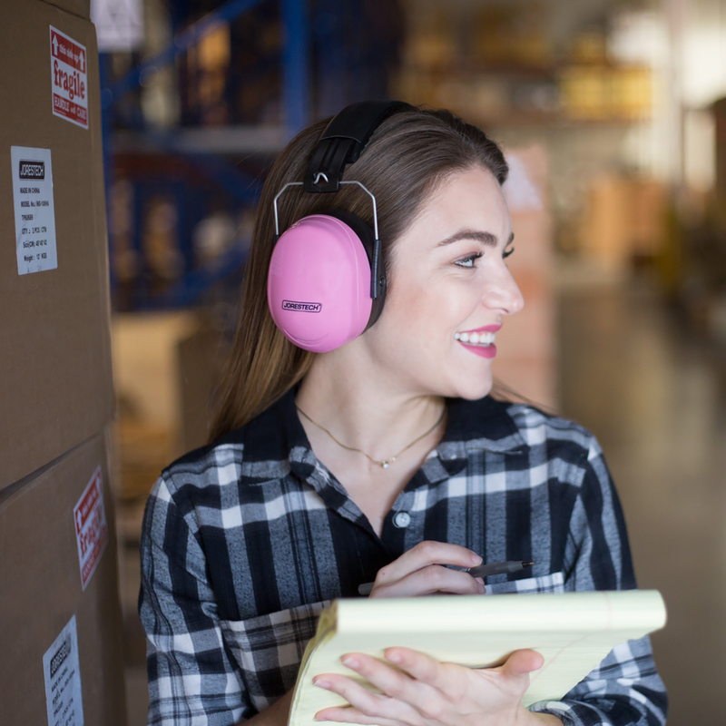 27 dB NRR Noise Cancelling Hearing Protection Earmuffs - PinkFit Collection
