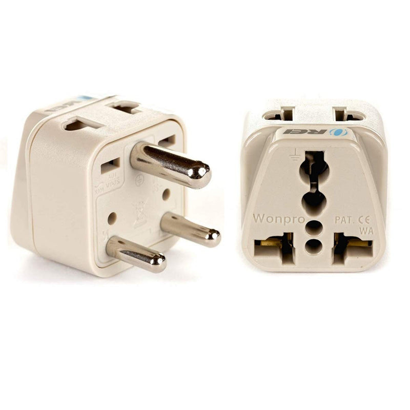 Adaptador de viaje para India y Nepal - 2 en 1 - Tipo D - Diseño compacto (DB-10)