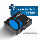 Divisor HDMI 4K de 1 entrada y 2 salidas con control EDID (UHDS-102) 