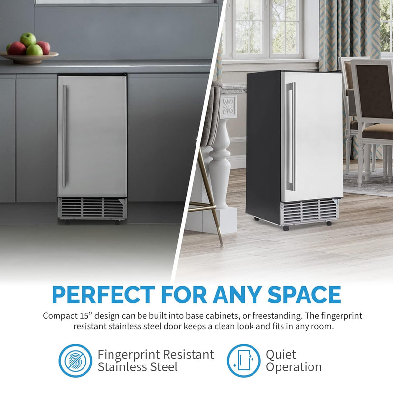 REFURB Newair Daily Clear Ice Cube Maker w/ Self-Cleaning Function