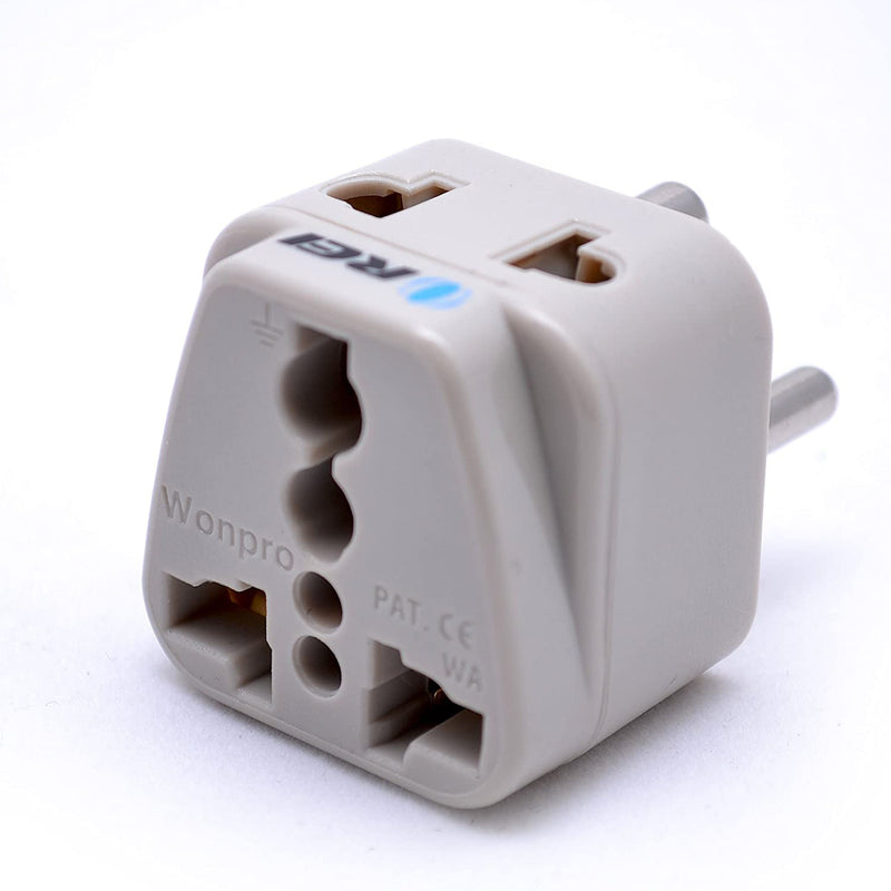 Adaptador de viaje para Dinamarca - 2 en 1 - Tipo K - Diseño compacto (DB-20)