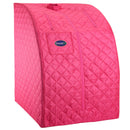 Durasage Health - Sauna de vapor personal portátil y ligera Durasage para relajarse en casa, temporizador de 60 minutos, generador de vapor de 800 vatios, silla incluida - Fucsia