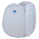 Durasage Health - Sauna de vapor personal plegable para bajar de peso, desintoxicarse y relajarse en casa. Temporizador de 60 minutos, generador de vapor de 800 vatios y silla incluida (plateada).
