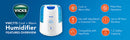 Humidificador de vapor frío y cálido Vicks Dual Comfort con Fusion Mist