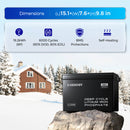 Batería de fosfato de hierro y litio inteligente de 48 V y 50 Ah con autocalentamiento