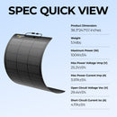 BougeRV Arch 2.0 100W N-Type Fiberglass Flexible Solar Panel