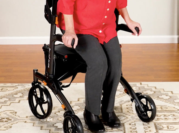 Journey So Lite Glide Tool-free Folding Backsaver Rollator Walker