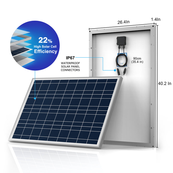 Acopower 100W poly
300Ah/1.5kW
(3x100Ah) Li300Ah P600w