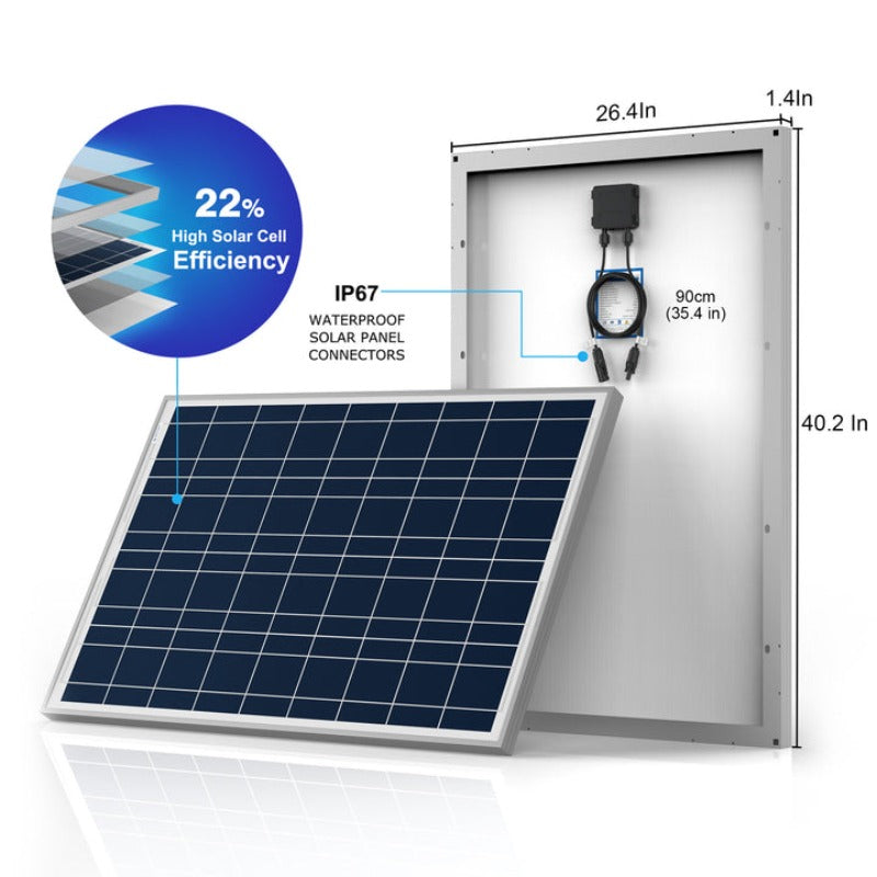 Acopower 100W poly
400Ah/3kW
(2x200Ah) Li400Ah P800w
