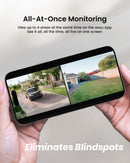 AOSU 4K Solar Security Cameras Wireless Outdoor, Expandable to 16TB (32GB Built-in) HomeCortex Home Security System, AI Face Recognition & Behavior Detection, 2-Cam Kit
