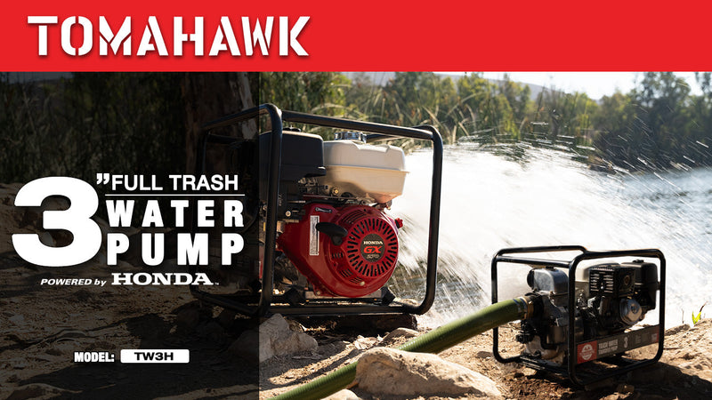 3 Inch Trash Water Pump 375 GPM 8 HP GX270 powered by Honda Portable Utility