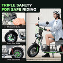 isinwheel H7 Pro Electric Scooter with Seat – 1200W Commuter, Gray