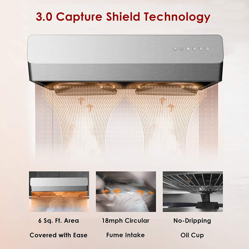 FOTILE - 30" Under-Cabinet Convertible Pixie Air Series | UQS3001
