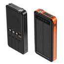 Sungale 10000mAh Solar Power Bank with Wireless Charging and Built-in Cables
