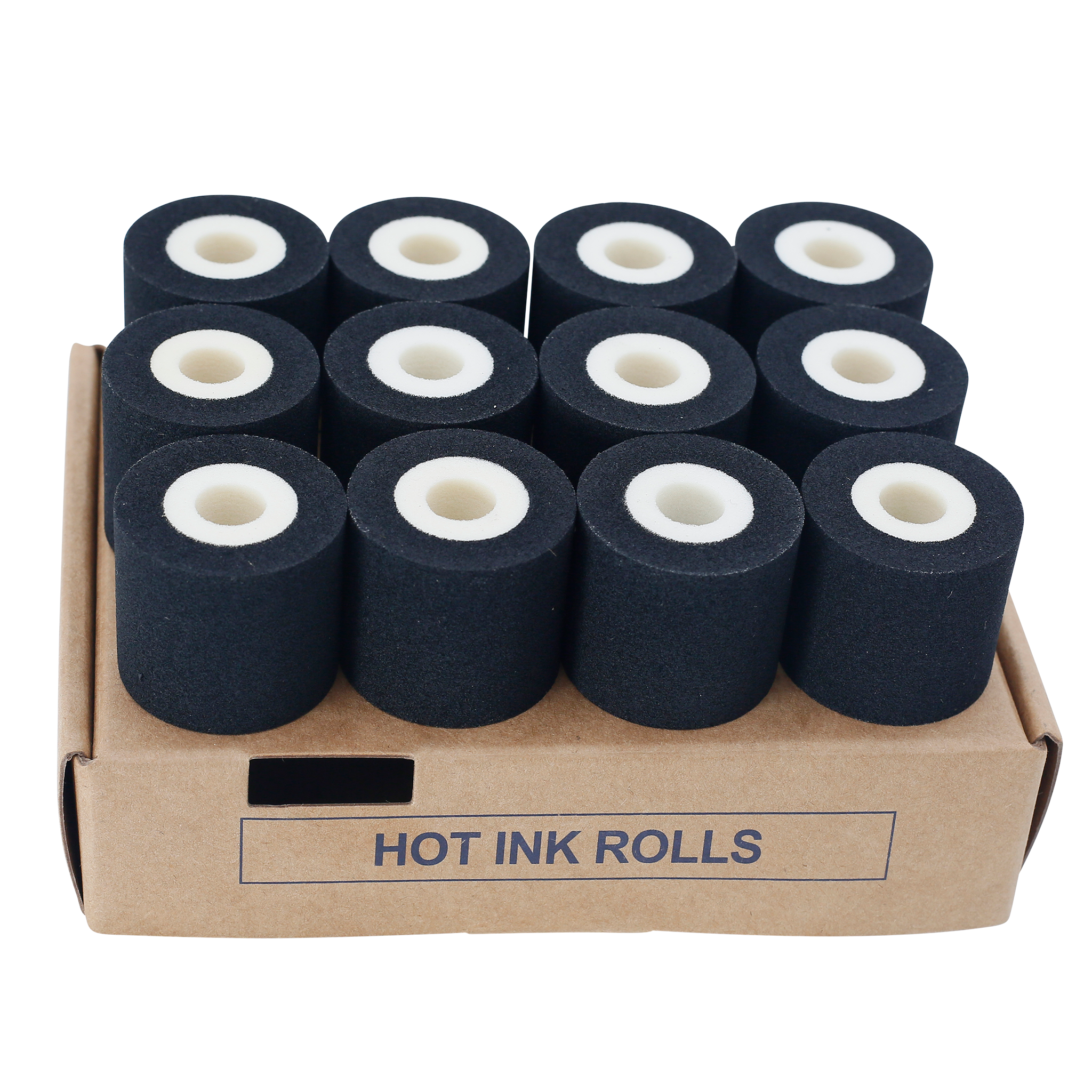 Recover Inking Roll 32 mm Black Hot Ink Rolls – Pack of 12