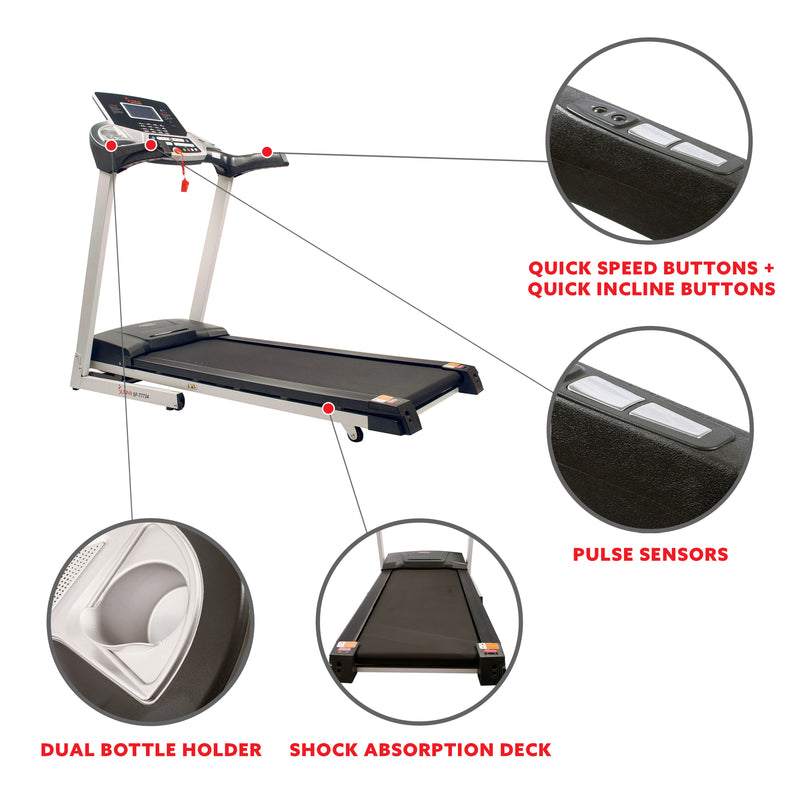 Cinta de correr motorizada Sunny Health &amp; Fitness Energy Flex SF-T7724