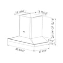 FOTILE - Serie de ventilación perimetral de montaje en pared de 36" | EMS9026 