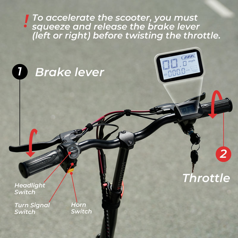Patinete eléctrico iScooter i14 de 800 W con asiento y cesta para adultos