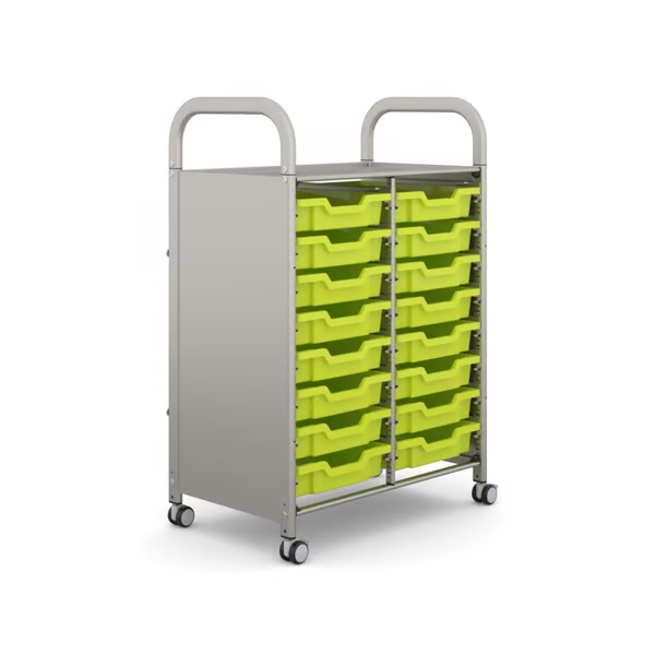 Carrito de actividades escolares de doble columna Gratnells Callero de 27,20 x 16,90 x 41,50 pulgadas