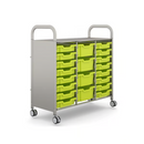 Gratnells Callero Plus Treble Cart with Shallow and Deep Trays  40.9 x 18.5 x 41.5 in