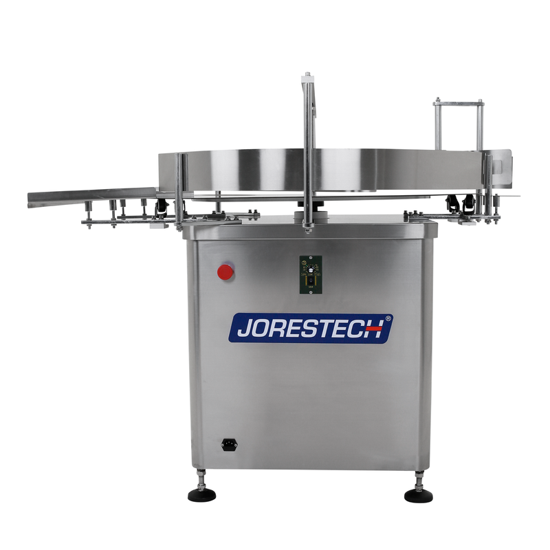 39" Stainless Steel Rotary Accumulation Table and Container Unscrambler