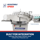 39" Stainless Steel Rotary Accumulation Table and Container Unscrambler