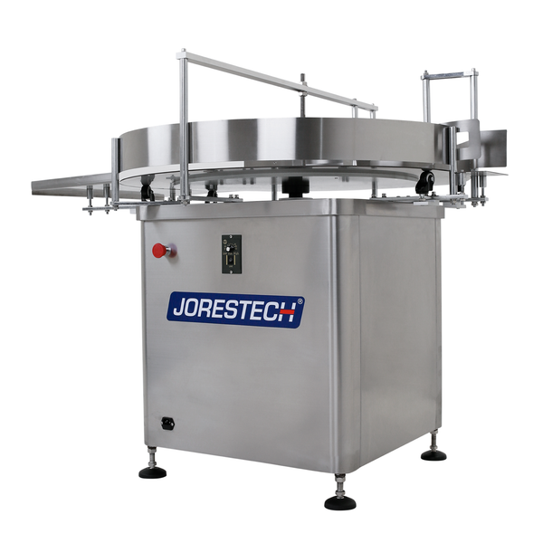 39" Stainless Steel Rotary Accumulation Table and Container Unscrambler