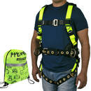 3D Fall Protection Safety Body Tower Harness with Grommets and Back Support