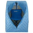 Durasage Health - Sauna de vapor personal portátil y ligera Durasage para relajarse en casa, temporizador de 60 minutos, generador de vapor de 800 vatios, silla incluida - Azul claro