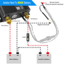 Kit de aislador de batería dual Acopower, cargador automático inteligente de batería doble VSR completo sensible al voltaje de 12 V y 200 A, apto para SUV, vehículos marinos, UTV, vehículos todo terreno, vehículos recreativos, barcos, caravanas y camiones