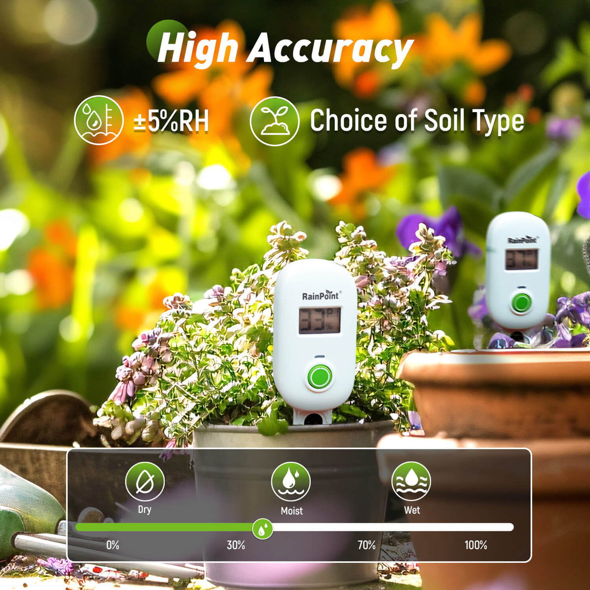 smart soil moisture meter Rainpoint WIFI Soil Moisture Sensor