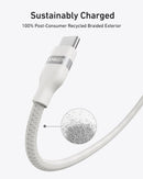 Anker USB-C to USB-C Cable (3 ft / 6 ft, 240W, Upcycled-Braided)