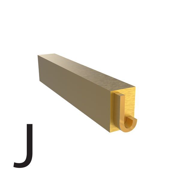 3mm Hot Stamp Type – J