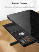 ErgoAV- ErgoFX 57" standing desk with built in drawer and power management