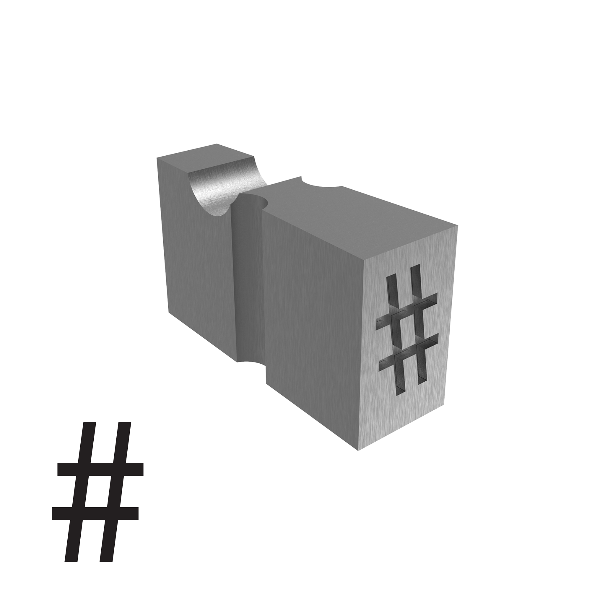 4.9mm Embossing Types - Number Sign